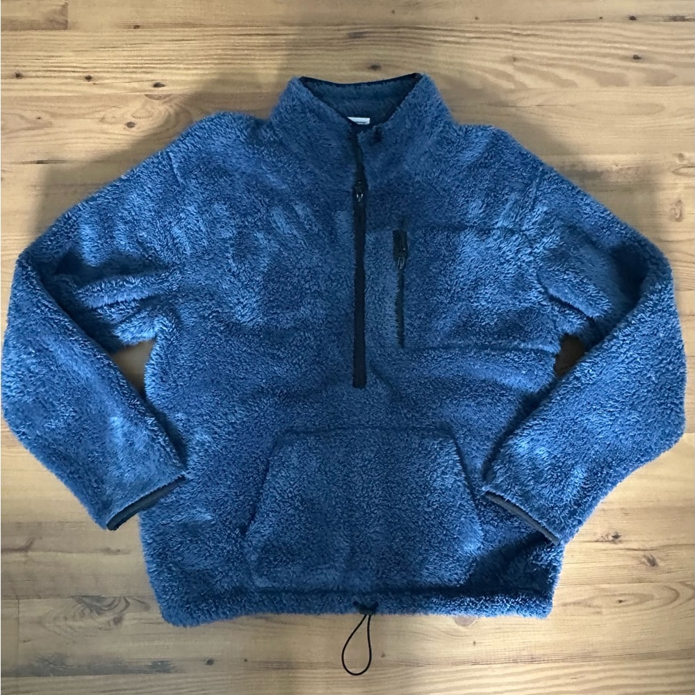 Women's M PINK Victoria's Secret Blue Fleece Pullover